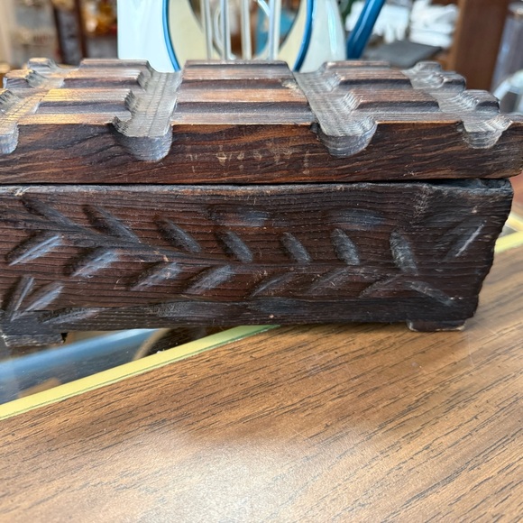 Rustic Wooden Decorative Box - Picture 1 of 4